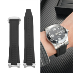 Kvaliteetne fluooritud kummist kellarihm 21 mm Longines hydroconquest L3 Conquest Sports Sukeldumiskella rihm+Metallliides 21mm-width gray
