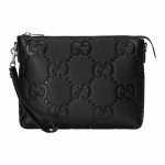 Gucci GG Prindi Tekstuuriga T&otilde;mblukuga Nahast Crossbody Kott Meeste kotid Must 696009-AABY7-1000 Regular Edition,Basic Set (Bag+Dust Bag)