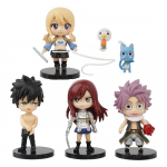 5 tk/1 komplekt Anime FAIRY TAIL Kuju Etherious Lucy Heartfilia Mudel m&auml;nguasjad Erza Scarlet Gray Fullbuster Komplekt Kollektsiooni Nukk Kingitus