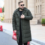 Uus meeste Fat Plus Plus Plus, suures suuruses kaelusmantel Talvine sulemantel, pikendatud &uuml;le p&otilde;lvede mantel soojaks XL