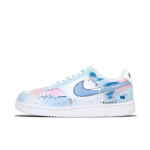 Nike Court Vision Graffiti Fantasy Nahast Mugavad Madalad Rula Kingad Meeste Sinised Roosad DH2987-101(Team646- ) 40.5
