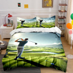 Golfer rohelisel v&auml;ljakul. Voodipesukomplektid Tekikotikomplektid Tekikotid Padjap&uuml;&uuml;rid(1 * Tekikott 2 * Padjap&uuml;&uuml;ri (tekk ei kuulu komplekti)) 135x200cm