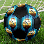 SSC Napoli Jalgpall, v&auml;rviline, sobib igas vanuses, masin&otilde;mmeldud, PVC materjalist, v&otilde;istlustasemel, suurus 5 Jalgpall, vastupidav ja k&otilde;rge p&otilde;rkega