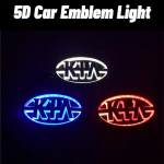 MPXU6 11.9X6.2cm 5D LED Embleem Auto Valgustus Tagumine Pagasiruumi M&auml;rk Kleebised Kia Picanto Cerato Sportage Niro Ceed Rio K5 K3 Sorento Stingerile White