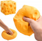 Hiiglaslik juustu squishy: Maltose Tekstuuriga Aeglase Tagasil&ouml;&ouml;giga Stressipall, Esteetiline Taba Pigistatav M&auml;nguasi, Sensoorne Kontori Leevendusm&auml;nguasi, Uus