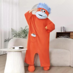 Goofy Klounkala Korallfliisist &Uuml;hesosaline Pidžaama - Armas ja Mugav Koduriietus Meestele ja Naistele M gray