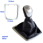 K&auml;igukangi nupp Ford Focus 2 MK2 FL C-MAX 2006-2011 MK3 MK4 MK7 K&auml;igukangi manuaalne k&auml;igukasti hoob Nupp koos nahkkaitsega gray