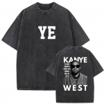 R&auml;ppar Kanye West YE Tuur 2026 Vintage Pesuga T-s&auml;rgid Meeste Hip Hop Gooti Mood &Uuml;le suuruse puuvillased T-s&auml;rgid Unisex Streetwear S