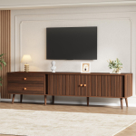 180 x 40 x 46,5 cm Suur televiisikapp p&auml;hklipuu imitatsiooniga, kahe sahtli, kahe liugukse ja 7 tugijalaga. Sobib televiisoritele kuni 80 tolli. 180 x 40 x 46.5 cm