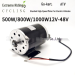MY1020 kiir-elektrimootor (500W, 750W, 1000W, 24V, 36V, 48V) Go-kartide ja rannas&otilde;idukite jaoks 500W 48V
