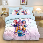 Anime 3D Tr&uuml;kk Poiste T&uuml;drukute F&auml;nnide Tekikate Padjap&uuml;&uuml;r W OnderGirls Voodipesu Komplekt &Uuml;hekohaline T&auml;iskohaline Suurus Kodu Magamistoa Kaunistus Noortele 2 tk 180x210cm 3pcs
