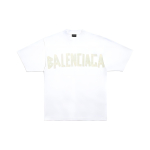 Balenciaga Teip-t&uuml;&uuml;pi T-s&auml;rk Lahtine l&otilde;ige Unisex Valge 739784TOVA99000 S Cut-off Size Label white