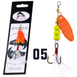 Lusikap&uuml;&uuml;gi peibutised metallist s&ouml;&ouml;dad koos konksudega forellile Walleyes Bass Spinner s&ouml;&ouml;dad