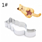2 tk/5 tk Lovely Cat roostevabast terasest k&uuml;psisel&otilde;ikur DIY fondant kondiitritooted k&uuml;psised vormi k&uuml;psetust&ouml;&ouml;riistad 1-2pcs