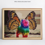 Teemantmaaling Loomade liblikas kass Rhinestone Mosaiic Teemanttikandid 20X30CM