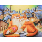 Teemantmaaling Ristpistes Teemant kaks l&auml;hemat kassiikooni Teemanttikandid J&otilde;ulukaunistused 20X30CM