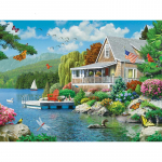5D DIY teemantmaal Riverside Town tikandid mosaiik ristpistes kividekoratsioon 20X30CM