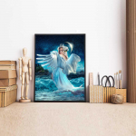 Teemanttikandid Ristpistes haldjas &uuml;mmargune teemantmosaiik maastik Pilt kividest 20X30CM