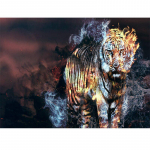 Teemantmaal Ristpistes Teemanttikandid Tiiger Loomad Pilt Teemantmosaiik Kodukaunistus 20X30CM