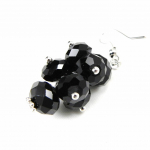 Les Tr&eacute;sors De Lily [G9991] - Boucles d'oreilles cristal  'Mineralia' noir - 30x15 mm must