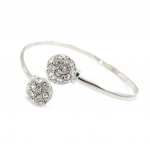 Les Tr&eacute;sors De Lily [J8546] - Bracelet cr&eacute;ateur 'Sissi' blanc valge