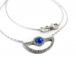 Les Tr&eacute;sors De Lily [P0197] &ndash; h&otilde;bedane kaelakee  Princess Opal  h&otilde;besinine (roodiumiga kaetud) sinine