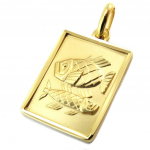 Altesse [P2596] - Pendentif plaqu&eacute; or 'Poissons' - 22x16 mm kuld