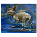 &uuml;mmargune Diamond Mosaic Cat 5D teemantmaalikomplekt loomade teemanttikandid 20X30CM