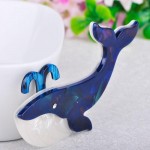 Viimased armsad sinised delfiinikujulised prossid naturaalse tekstuuriga akr&uuml;&uuml;ln&otilde;elaga ehted t&uuml;drukutele lastele m&uuml;tsid salli mantli kaunistused sinine