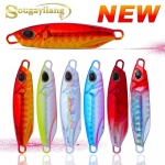 Metallist jigiga kalap&uuml;&uuml;gi landi komplekt 10 tk. Bass Fishing Hard Jigging Bait Tackle Holograafilised forellilandid Jigid Articulos De Pesca landid 15G&6Pcs