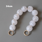 Uus naistekoti aksessuaar valge roheline akr&uuml;&uuml;lvaigust osa Luksuslik k&auml;sit&ouml;&ouml; helmestega randmepael naiste asenduskoti k&auml;epidemega ring 34CM roheline