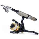 Sougayilangi &otilde;ngeritva spinningurullide komplekt Teleskoopne p&uuml;&uuml;gikepp ja &uuml;lekandesuhe 5,2:1 2+1BB p&uuml;&uuml;girull kuld