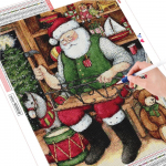 Teemantmaali j&otilde;ulud lumememm ristpistes m&uuml;&uuml;k 5D teemanttikandid maastiku mosaiik koer lastetoa sisustus Full Round (20X30CM)