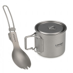 Lixada k&ouml;&ouml;gin&otilde;ude komplekt Ultralight Titanium Cup koos kokkupandava &otilde;htus&ouml;&ouml;giga 550ml