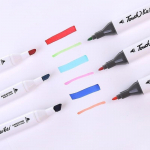 Premium kunstimarkerite komplekt kahepoolsete otstega kunsti alkoholilahustuv pliiats koomiks Copic Sketch kunstnikule disainerile kaksikmarker 24 pcs valge