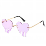 Mood V&auml;rvilised s&uuml;damega p&auml;ikeseprillid Naiste Mehed Naljakad peol p&auml;ikeseprillid Naiste suured metallist &auml;&auml;risteta varjud Prillid Juhi prillid lilla