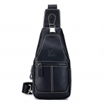 LAOSHIZI meeste ehtsast nahast rinnakorvi seljakott &otilde;lakott, meeste USB-reisikott, kvaliteetne meeste k&auml;ekott