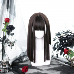 Bybrana pikkade sirgete juustega parukas Kuumakindel s&uuml;nteetiline parukas Naiste must kunstparukas 60cm