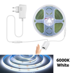 MALITAI CRI 90 &uuml;lihele painduv COB LED-riba 12V k&auml;sitsi p&uuml;hkimisanduri l&uuml;liti LED-valguslint seinapeegli taustvalgustusega dekoratiivlamp EU pistikuga 1M Set/EU Plug