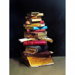 5D DIY Teemantmaali komplekt Raamatud Kunst Teemanttikandid Rhinestones Kaunistused koduks Round 20x30cm