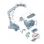 1K0805965J9B9 &otilde;hu sisselaskekanali kaane kaas, must Golf Passat TT istmele Skoda