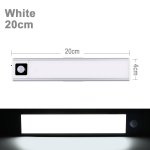 Nutikas PIR liikumisandur LED &ouml;&ouml;lamp magnetilise USB laadimisega seinavalgustid magamistoa kapp k&ouml;&ouml;gi valgustus 20cm