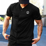Muscleguysi meeste &uuml;lisuur kampsun T-s&auml;rk &uuml;hev&auml;rviline j&otilde;usaaliriided Kulturism Fitness lahtised spordi T-s&auml;rk Streetwear Hip Hop Tee s&auml;rk L must
