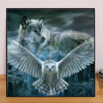 Loomade isetegemine 5D Teemantmaal Lendav &ouml;&ouml;kull Teemanttikandid T&auml;ielik Anime Ristpistekomplektid Kodukaunistus K&auml;sitsi valmistatud kingitus Round 25x25cm