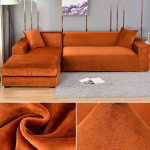 Sametine diivani kate Elastne paks L-kujuline nurgadiivani kate elutuppa 1/2/3/4 istekohaga veniv kate diivandiivani tugitoolile 1 Seater 90-140cm