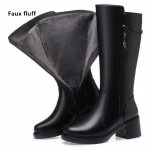 Naiste saapad Ehtsast nahast Suured naiste talvesaapad Soojad naturaalsest villast k&otilde;rged saapad naistele 39