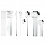 24 tk s&ouml;&ouml;gin&otilde;ude komplekt koos kinkekarbiga nuga kahvel lusikas &otilde;htus&ouml;&ouml;gin&otilde;ude komplekt roostevabast terasest lauan&otilde;ude H&otilde;ben&otilde;ude s&ouml;&ouml;gik&ouml;&ouml;k 24pcs h&otilde;be