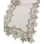 Les Tr&eacute;sors De Lily [R7682] - Lauamatt 'Belle &Eacute;poque' taupe valge - 88x41 cm pruun