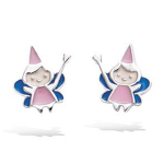 Les Tr&eacute;sors De Lily [R3768] &ndash; h&otilde;bedased 'Fairy' roosad sinised h&otilde;bedased k&otilde;rvar&otilde;ngad (roodiumiga kaetud) - 10x9 mm Heleroosa