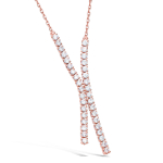 Les Tr&eacute;sors De Lily [R7122] - kullatud kaelakee  Sissi  valge roosa kuld - 45 mm valge